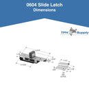 Toilet Stall Door, Stamped Stainless Steel Slide Latch With Keeper - ADA Compliant - 0604