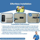 Toilet Stall Door, Stamped Stainless Steel Slide Latch With Keeper - ADA Compliant - 0604