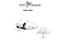 Toilet Stall Door, Stamped Stainless Steel Slide Latch With Keeper - ADA Compliant - 0604
