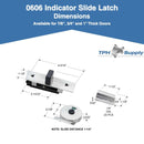 Toilet Partition Door, Stamped Stainless Steel Slide Latch With Keeper And Indicator - ADA Compliant - 0606
