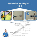 Toilet Partition Door, Stamped Stainless Steel Slide Latch With Keeper And Indicator - ADA Compliant - 0606