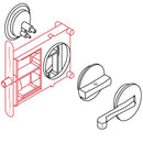 Chrome Plated, Non-ADA Concealed Latch Assembly - 1614