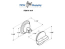 Chrome Plated, Non-ADA Concealed Latch Assembly - 1614