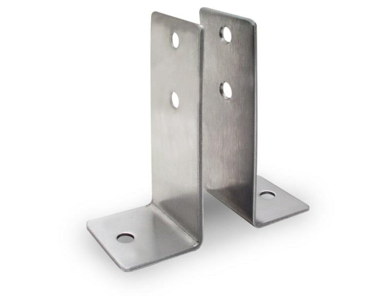 Stamped Stainless Steel, Angle L Bracket - Set of 4 - 0132