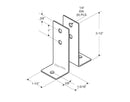Stamped Stainless Steel, Angle L Bracket - Set of 4 - 0132
