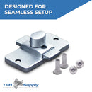 Chrome Plated Satin Finish, Surface Mount Slide Latch - ADA Compliant - 9869