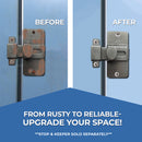Chrome Plated Satin Finish, Surface Mount Slide Latch - ADA Compliant - 9869