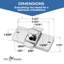 Accurate Chrome Finish, Surface Mount Slide Latch - ADA Compliant - 40-8512899