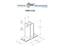 Stamped Stainless Steel, One Ear 1" Wall Bracket - 0126