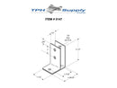 Stamped Stainless Steel, One Ear Urinal Screen Bracket For 1/2" Material - 0147