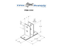 Stamped Stainless Steel, 2 Ear Urinal Screen Bracket For 1" Material - 0161