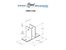 Stamped Stainless Steel, Two Ear 3/4" Wall Bracket - 0162