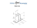 Stamped Stainless Steel, Two Ear 7/8" Wall Bracket - 0163