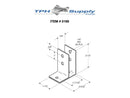 Stamped Stainless Steel, One Ear Urinal Screen Bracket For 3/4" Material - 0169