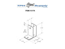 Stamped Stainless Steel, One Ear 1" Wall Bracket - 0176
