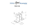 Stamped Stainless Steel, 4 Piece Angle L Bracket Pack - 0186