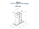 Stamped Stainless Steel, X-Heavy 2 Ear Urinal Screen Bracket for 7/8" Material - 0432