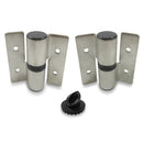 Stainless Steel Satin, Surface Mounted Door Hinge Set of 2 - 0719