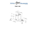 Chrome Plated, Bottom Door Hinge Bracket For 1-1/4" Material - 1320