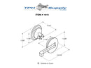 Chrome Plated Handicap Concealed Latch Assembly For Partition Doors - ADA Compliant - 1615