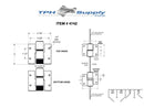 Cast Stainless Steel, Surface Mounted Door Hinges - 4742