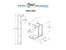 Extruded Aluminum 57-1/2" One Ear Wall Bracket For 1" Material - 5233