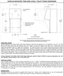 Toilet Tissue Dispenser, Twin Hide-A-Roll - ASI-0030