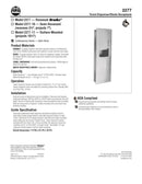 Towel Dispenser/Waste Receptacle, 10.5 Gal, Recessed - Bradley-2277-000000