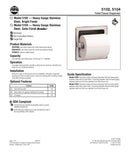 Toilet Tissue Dispenser, Recessed,Single - Bradley - 5104-000000