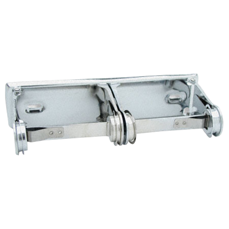Chrome Plated Steel Dual Toilet Paper Holder 0736