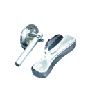 Chrome, Handicap Concealed Latch Assembly With Straight Bar - ADA Compliant - 1808