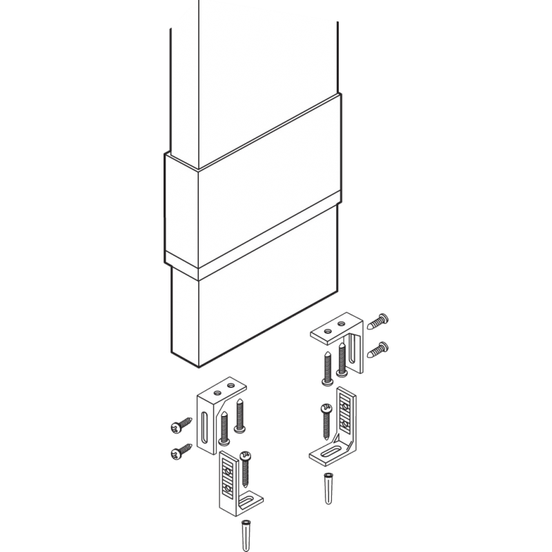 Pilaster Post Anchoring Pack for 3/4" and Larger Posts 73105
