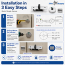 Toilet Partition Door, Stamped Stainless Steel Slide Latch With Keeper And Indicator - ADA Compliant - Available for 3/4-Inch, 7/8-Inch and 1-Inch Doors