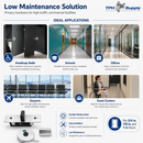Toilet Partition Door, Stamped Stainless Steel Slide Latch With Keeper And Indicator - ADA Compliant - Available for 3/4-Inch, 7/8-Inch and 1-Inch Doors