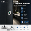 Toilet Partition Door, Stamped Stainless Steel Slide Latch With Keeper And Indicator - ADA Compliant - Available for 3/4-Inch, 7/8-Inch and 1-Inch Doors