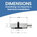 Surface Mount Slide Latch With Keeper Bobrick Style, Stainless Steel - ADA Compliant - 0909