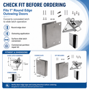 Bathroom Stall Door Latch Repair Kit – Converts Concealed Latch to Slide Latch | Fits 1” Round Edge Outswing Doors | Commercial Restroom Hardware Fix-It Kit - 111169