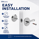 Chrome Plated, Handicap Concealed Latch Assembly With Center Screw - ADA Compliant -116350