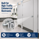 Bathroom Partition, Chrome Plated, Square Concealed Mount, Slide Latch - 1423
