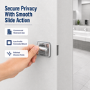 Bathroom Partition, Chrome Plated, Square Concealed Mount, Slide Latch - 1423