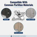 Chrome Plated Bathroom Partition Door Slide Latch, Surface Mounted Diamond Shaped Toilet Stall Lock, 2-3/4" Hole Centers, Includes Fasteners for 1" Doors - 1502