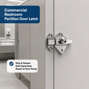 Chrome Plated Bathroom Partition Door Slide Latch, Surface Mounted Diamond Shaped Toilet Stall Lock, 2-3/4" Hole Centers, Includes Fasteners for 1" Doors - 1502