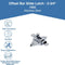 Bathroom Partition Chrome Plated Zamac Offset Bar Slide Latch 2-3/4" Hole Centers - ADA Compliant - 1503