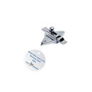 Bathroom Partition Chrome Plated Zamac Offset Bar Slide Latch 2-3/4" Hole Centers - ADA Compliant - 1503