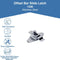 Bathroom Partition Chrome Plated Surface Mount Offset Bar Slide Latch 3-1/2" Hole Center - ADA Compliant - 1506