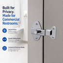 Bathroom Partition Chrome Plated Surface Mount Offset Bar Slide Latch 3-1/2" Hole Center - ADA Compliant - 1506