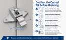 Cast Stainless Steel, ADA Compliant Surface Mount Toilet Partition Door Lock, 3-1/2 Inch Hole Centers, Offset Bar, Satin Finish - 4506