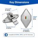 Surface Mount Slide Latch Offset With Indicator - ADA Compliant - 1", 7/8", 3/4" Door 45065