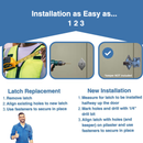 Surface Mount Slide Latch Offset With Indicator - ADA Compliant - 1", 7/8", 3/4" Door 45065