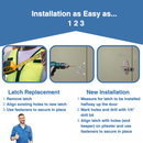 Cast Stainless Steel, Satin Finish, Surface Mounted Slide Latch, Offset Bar - 4506